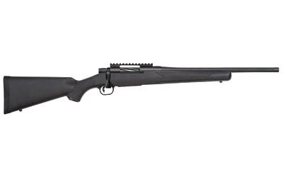 mossberg, patriot, bolt action rifle, 308 winchester, 18" threaded barrel, spiral fluted, matte finish, black, 5 rounds