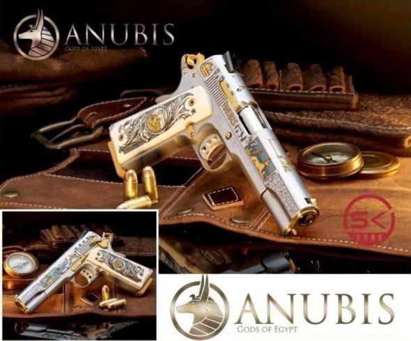 sk customs s&w 1911 e-series gods of egypt  anubis #89 of 200