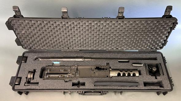 m2-slr semi-automatic .50 bmg belt-fed rifle