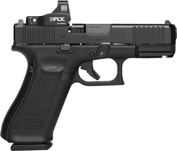 glock, g45 mos, eotech combo, compact, 9mm, 4.02" barrel, eotech mini reflex dot, front serrations, flared magwell, optic cut, 17 rounds