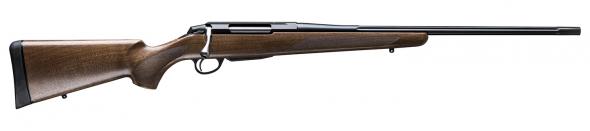 tikka t3x hunter full size 223 rem 3+1 16" matte blued threaded barrel, blued drilled & tapped steel receiver, fixed oiled walnut stock, right hand