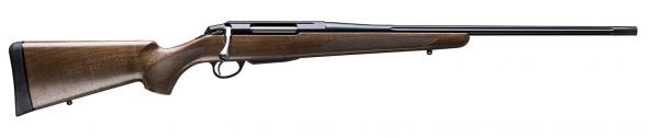 tikka t3x hunter full size 350 legend 3+1 20" matte blued threaded barrel, blued drilled & tapped steel receiver, fixed oiled walnut stock, right...