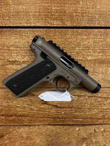 ruger mark iv 22/45 tactical rimfire fde 3" pistol 3mag