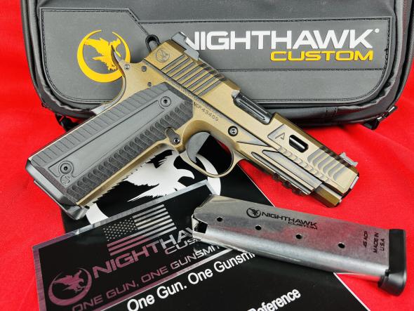 nighthawk custom agent2 commander (.45acp) battleworn bronze cerakote finish
