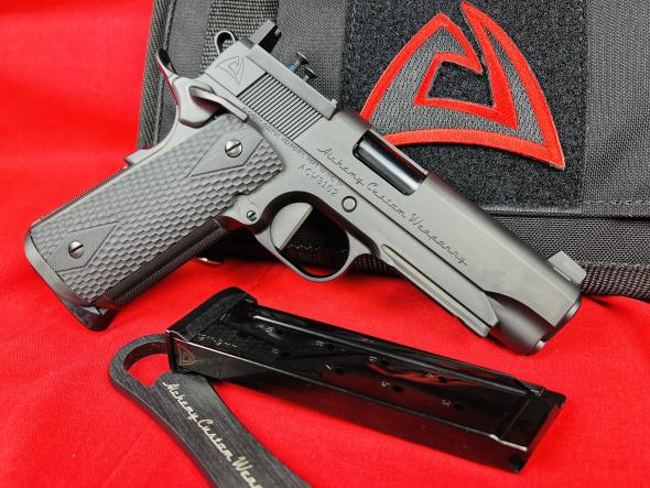 alchemy custom weaponry quantico carry, 9mm, 4.25" barrel, 2- 10rd magazines, rmr/sro ready, pistol
