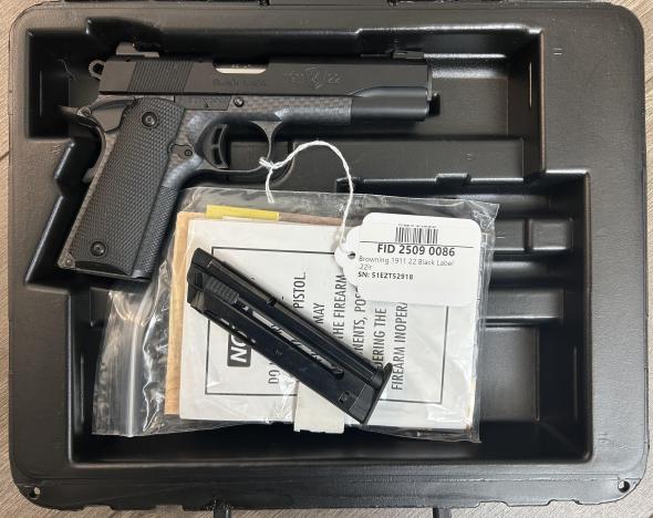 used browning 1911-22 black label 25090086