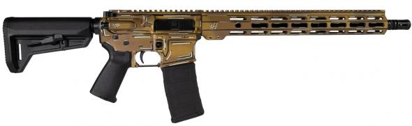 shark coast tactical anime-15 5.56 nato 30+1 16" black nitride threaded barrel, flat dark earth cerakote aluminum receiver w/picatinny rail, m-lok...