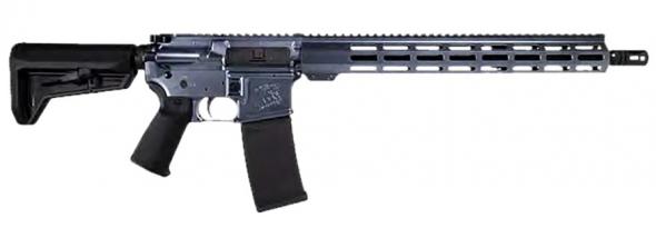 shark coast tactical arctic white 5.56 nato 30+1 16" black nitride threaded barrel, white pearl w/bluish tint cerakote picatinny rail aluminum...