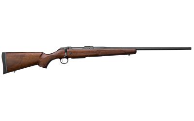 cz, 600+ american, bolt action rifle, 300 winchester magnum, 24" barrel, threaded 9/16x24, satin finish, black, walnut stock, adjustable trigger, 2...