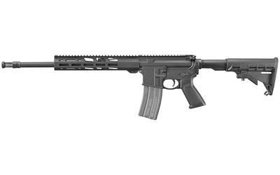 ruger, ar-556, semi-automatic, 300 blackout, 16.1" barrel, type iii hard coat anodized black finish, 6 position collapsible stock, m-lok handguard, 1...