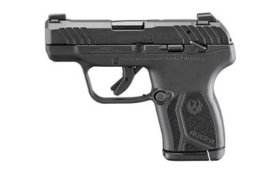 ruger, lcp max, double action only, semi-automatic, 380 acp, 2.8" barrel, nitride finish, black, tritium front sight, manual thumb safety, 10 rounds,...