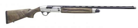 pointer, field tek 12, semi automatic, 12 gauge, 3 chamber, 28" barrel, black/silver finish, wood stock, right hand, 5 round capacity
