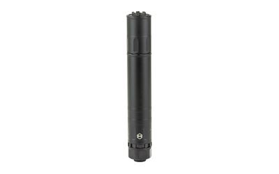 maxim defense industries, ms-45, suppressor, 45 caliber, stainless steel and aluminum construction, dlc finish, black, includes .578x28 piston