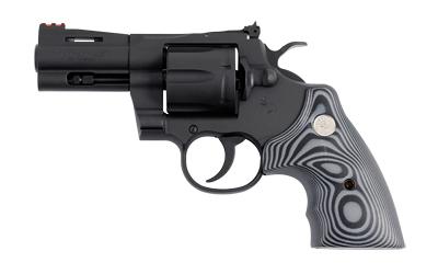 colt''s manufacturing, python, revolver, double action/single action, 357 magnum, 3" barrel, matte blued finish, black, g10 black grips, adjustable...