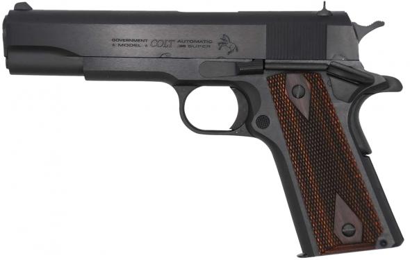 colt, government, 38 super, 5" national match barrel, royal blue