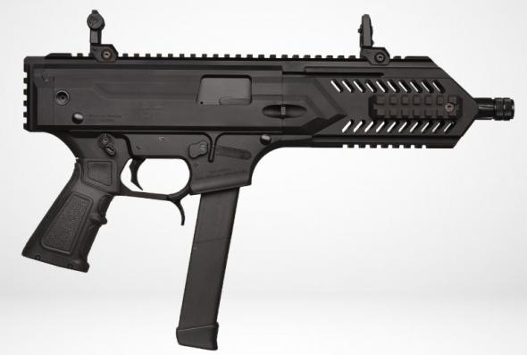 g-force, blade8 pistol, 9mm, 8" barrel, flip-up, black finish, 33 rounds