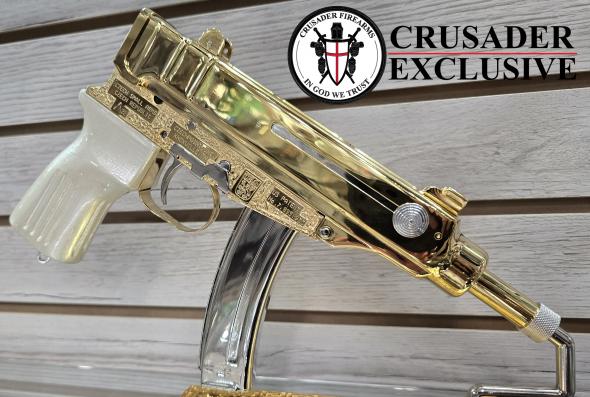 czech small arms, vz61, 24k gold plated & engraved