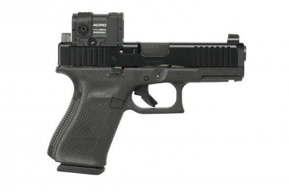glock, 19 m.o.s., gen 5, semi-automatic, striker fired, compact, 9mm, 4.02", black, interchangeable, 15 rounds, 3 magazines, ameriglo non-tritium...