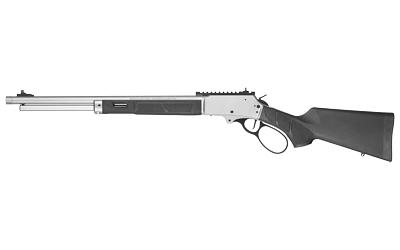 smith & wesson, 1854, lever action rifle, 30-30 winchester, 20" threaded barrel, 5/8x24 thread pitch, stainless steel, silver, black synthetic stock,...