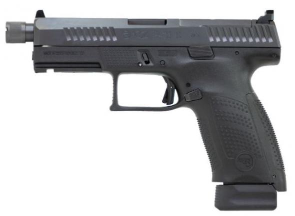 cz, p-10 c, semi automatic, 9mm, 4.6" threaded barrel, black finish, optics ready, suppressor height sights, 15 round capacity