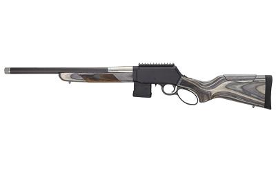 henry repeating arms, h23 spd predator, lever action rifle, 223 remington/556nato, 18" carbon fiber barrel, threaded 1/2x28, black, gray laminate...