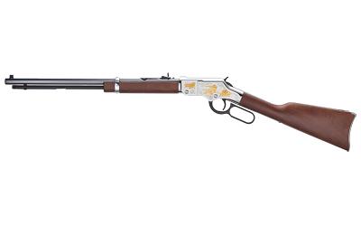 henry repeating arms, spirit of the corps tribute edition, lever action rifle, 20" blued octagon barrel, nickel plated engraved receiver, engraved...