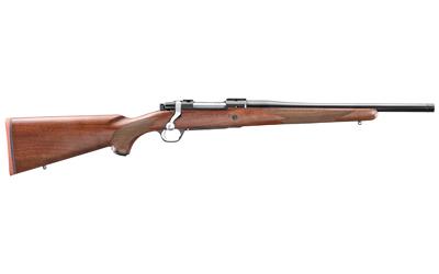 ruger, hawkeye hunter, bolt-action rifle, 6.5 creedmoor, 16.6" steel barrel, satin stainless finish, 5/8x24 thread pitch, american walnut stock, 4...