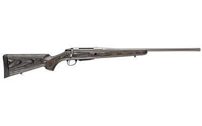 tikka, t3x laminated, bolt action rifle, 7mm prc, 22" stainless barrel, 5/8x24 thread pitch, laminate stock, matte finish, black, 3 rounds, 1...