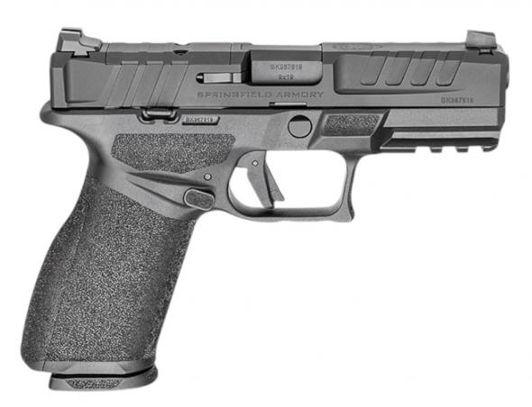 springfield, echelon 4.0 fc, semi-automatic, striker fired, full size, 9mm, 4" barrel, melonite finish, black, optics ready slide, front tritium...
