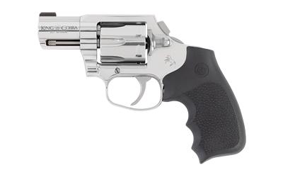 colt''s manufacturing, king cobra carry, revolver, double action only, 357 magnum, 2" barrel, brushed stainless steel finish, silver, hogue rubber...