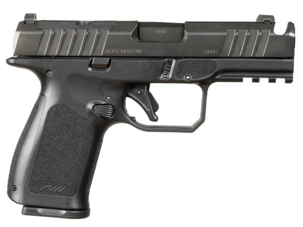 rost martin rm1c comp, 9mm, 4" barrel, black, ca, 10 rounds, optics ready