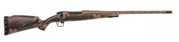 fierce firearms, twisted rogue, bolt action, 7mm backcountry, 20" threaded/fluted barrel, smoked bronze finish, sonora ambush camo carbon fiber stock...