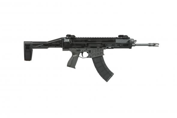 cz bren 2, 7.62x39, 11" barrel, 30 rounds, black, threaded barrel, flip up sights, sb brace