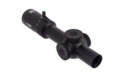 primary arms, plxc, rifle scope, 24mm objective, 1-8x magnification, 30mm main tube, first focal plane, illuminated acss nova reticle, .1 mrad, black