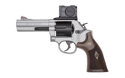 smith & wesson, 686 plus, spec series r, no internal lock, 357 magnum, 4.13" ported barrel, cerakote finish, titanium, aimpoint acro p-2 optic,...