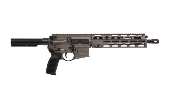 heckler & koch, mr556 pistol, 5.56 nato, 11" barrel, no magazine, no brace, gray finish, 10 rounds