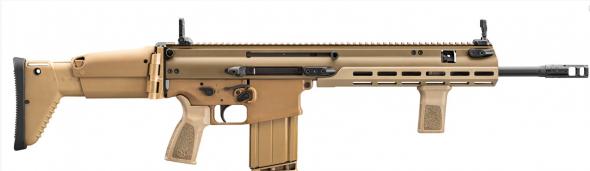 fn scar 17s 7.62x51mm nato 20+1 16.25" compensated barrel, flat dark earth anodized aluminum receiver w/picatinny rail, telescoping side-folding...