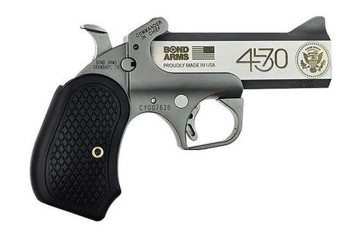bond arms, dt47, derringer, 45-70 government, 4.25" barrel, stainless, trump ''commander and chief'' engraved, 1 round capacity