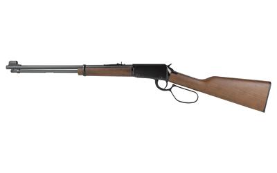 henry repeating arms, h1 classic rifle, lever action rifle, 22lr, 18.5" barrel, round blued steel, straight grip american walnut stock, adjustable...
