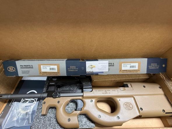 fn america law enf, ps90, semi-automatic, 5.7x28mm, 16.04" barrel, matte finish, flat dark earth, 1 magazine, 10 round