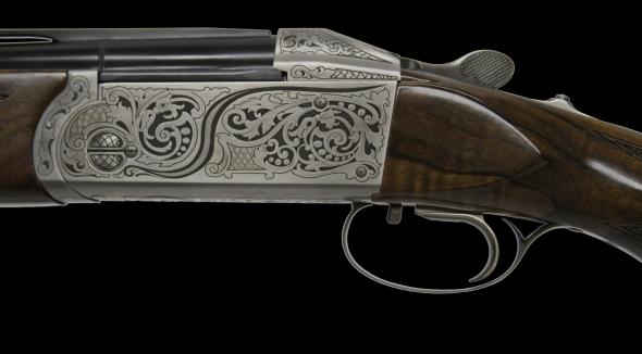 krieghoff k-80 sport, adj, parcours scroll engraving, nickel finish