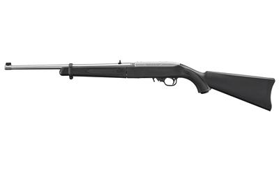 ruger, 10/22 takedown, semi automatic, 22 long rifle, 18.5" barrel, stainless steel finish, black synthetic stock, adjustable sights, right hand, 10...
