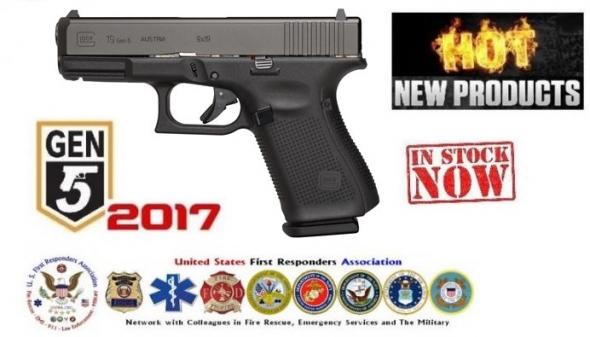 LAW Glock Gen5 Glock 19 9mm 4.02 Inch Barrel Black Armor Coating Fixed Sights Rough Textured Frame 5.5 Pound Trigger 15 Round