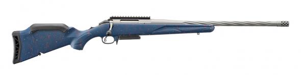ruger american gen ii (56931) .308 win 20" 3+1 liberty blue splatter/gun metal gray "made in the 250th year of american liberty" limited edition