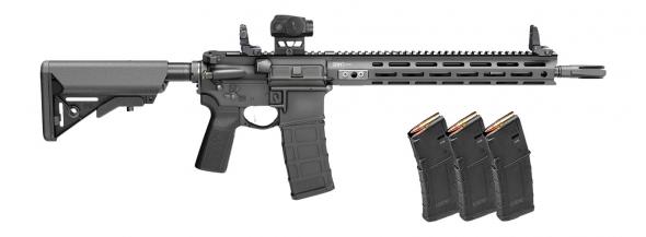 springfield armory saint victor v2 gear pac 5.56 nato 10+1 14" black melonite barrel, black hardcoat anodize aluminum receiver w/picatinny rail,...