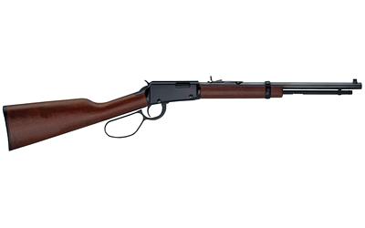 henry repeating arms, h1 frontier carbine, lever action rifle, 22lr, 16.5" barrel, octagon blued steel, straight grip american walnut stock,...