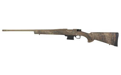 howa usa, 1500 fence line, bolt action rifle, 6.5 grendel, 22" threaded barrel, scorched earth camo hti synthetic stock, burnt bronze barrel and...