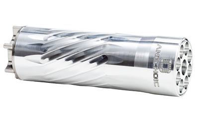 anechoic, pipsqueak 22, rimfire suppressor, 22 long rifle, 3.5 " length, 1.1" diameter, raw finish, silver, titanium construction, 1/2x28 direct...