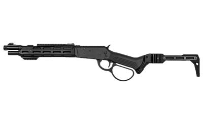 derya, ranx, lever-action pistol, 45 colt, 12" threaded barrel, 5/8x24 thread pitch, melonite finish, black, ironwolf grip, pistol stabilizing brace,...