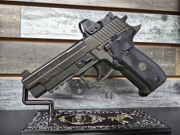 sig sauer p226 rxp legion 9mm  two-tone custom shop build with romeo red dot & srt